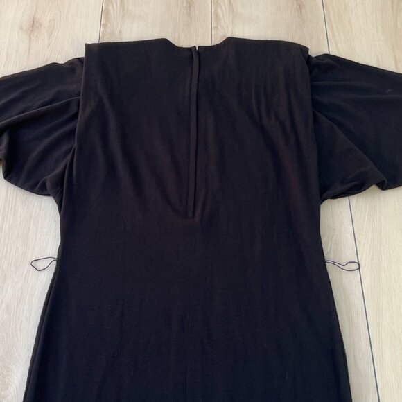 Vintage 1980s Sybil California Long Sleeve Orlon/Wool Midi Sheath Dress Size 6 - Picture 11 of 16